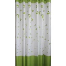Zuhanyfüggöny 180x180cm, fehér/zöld 